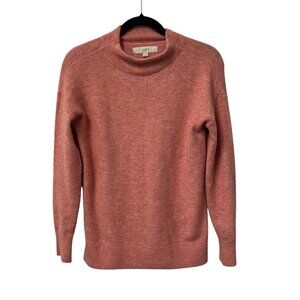 LOFT SWEATER COZY SOFT RIBBED PINK PULLOVER CREW NECK KNIT STRETCH CAPSULE SZ XS